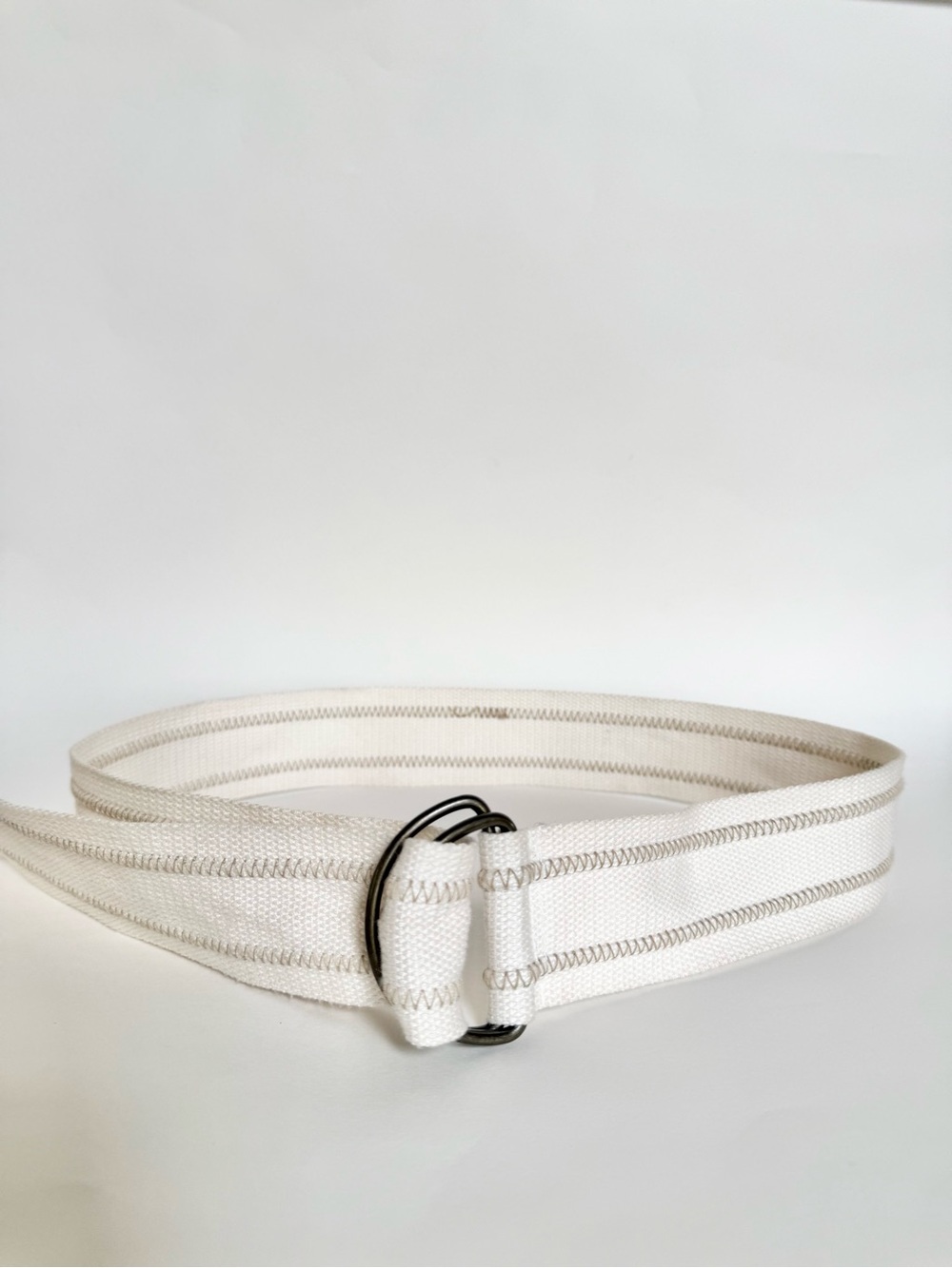 Vintage Cream Canvas Style Belt